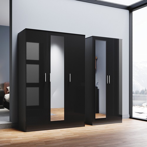 High gloss door wardrobe - high, 2/3