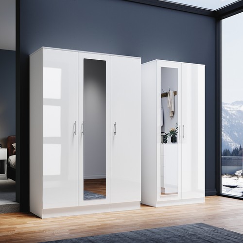White high gloss door - white, 2/3