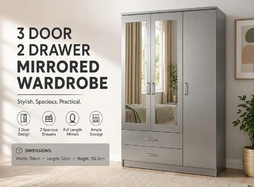 Grey door mirror - mirror, 2
