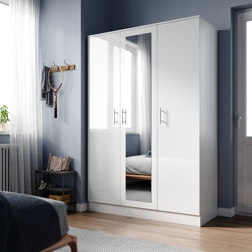 White high gloss door triple - white,