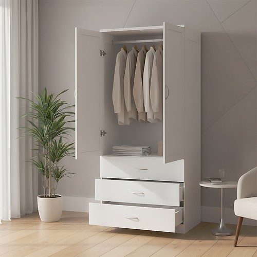 Door drawer tall wardrobe - 2,