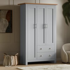 3 Door 2 Drawers Wardrobe With