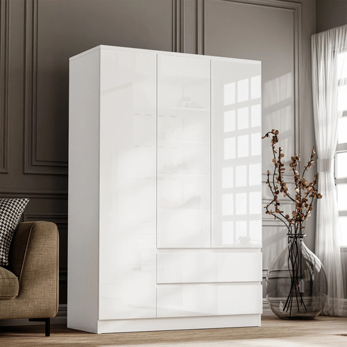 High gloss door drawers - high, 2